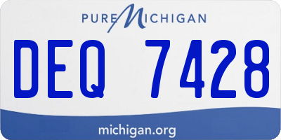 MI license plate DEQ7428