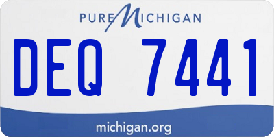 MI license plate DEQ7441