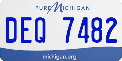 MI license plate DEQ7482