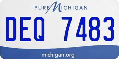 MI license plate DEQ7483