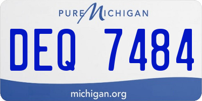 MI license plate DEQ7484