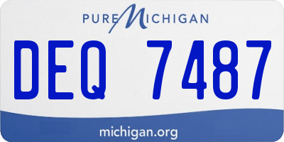 MI license plate DEQ7487