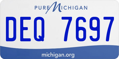MI license plate DEQ7697