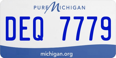 MI license plate DEQ7779