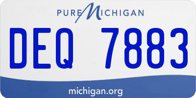MI license plate DEQ7883