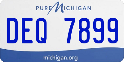 MI license plate DEQ7899
