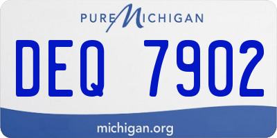 MI license plate DEQ7902
