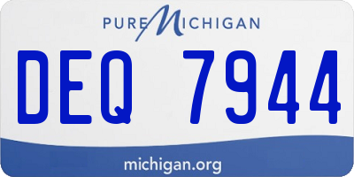 MI license plate DEQ7944
