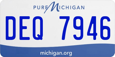 MI license plate DEQ7946