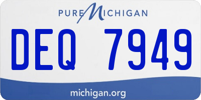 MI license plate DEQ7949