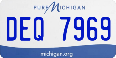 MI license plate DEQ7969