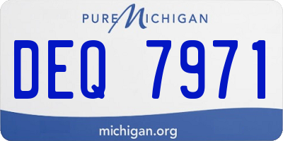 MI license plate DEQ7971