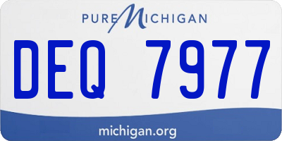 MI license plate DEQ7977