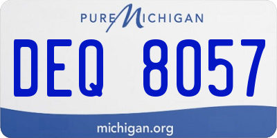 MI license plate DEQ8057