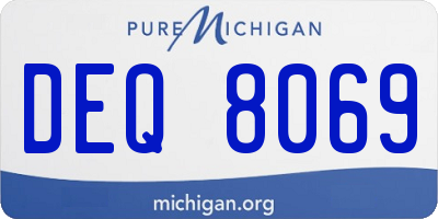 MI license plate DEQ8069