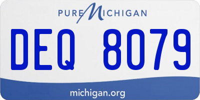 MI license plate DEQ8079