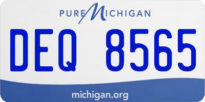 MI license plate DEQ8565