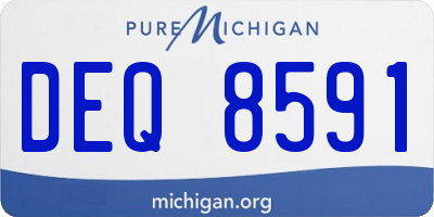 MI license plate DEQ8591
