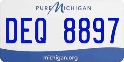 MI license plate DEQ8897