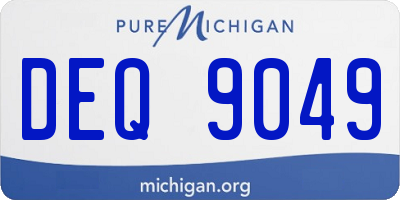 MI license plate DEQ9049