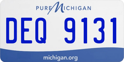 MI license plate DEQ9131
