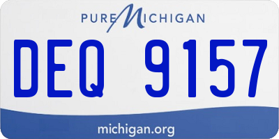 MI license plate DEQ9157