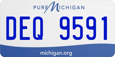 MI license plate DEQ9591
