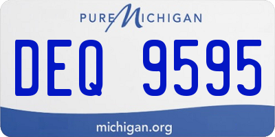 MI license plate DEQ9595