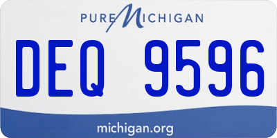 MI license plate DEQ9596