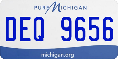 MI license plate DEQ9656