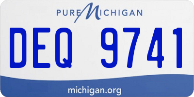 MI license plate DEQ9741