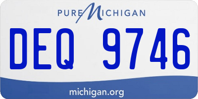 MI license plate DEQ9746
