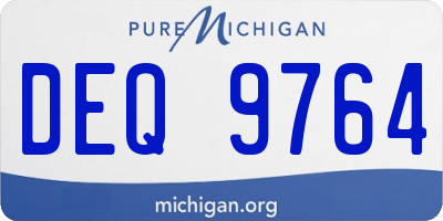 MI license plate DEQ9764