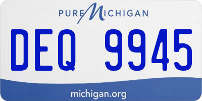 MI license plate DEQ9945