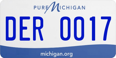 MI license plate DER0017