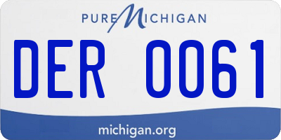 MI license plate DER0061
