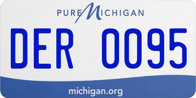 MI license plate DER0095