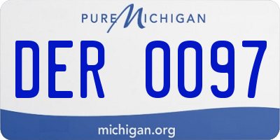 MI license plate DER0097