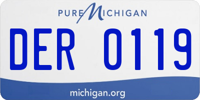 MI license plate DER0119