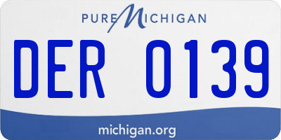 MI license plate DER0139