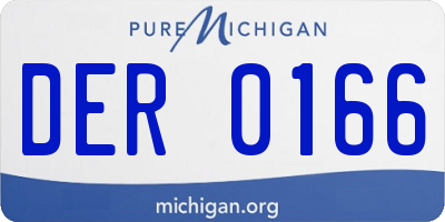 MI license plate DER0166