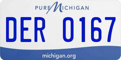 MI license plate DER0167