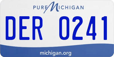 MI license plate DER0241