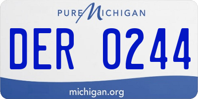 MI license plate DER0244