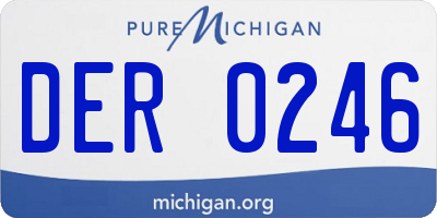 MI license plate DER0246