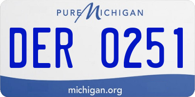MI license plate DER0251