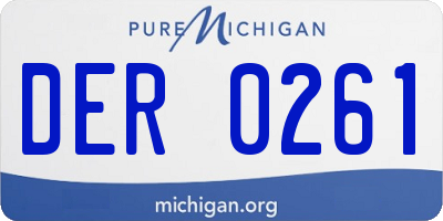 MI license plate DER0261