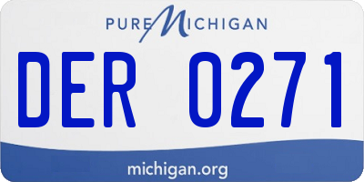 MI license plate DER0271