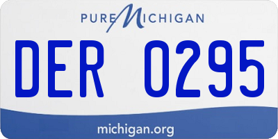 MI license plate DER0295