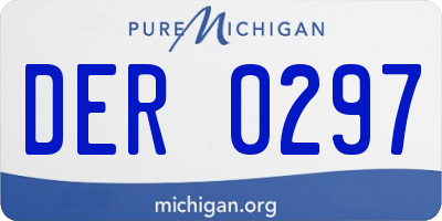 MI license plate DER0297
